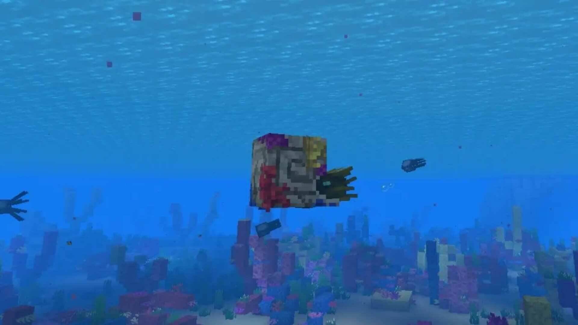 Коралловый Зомби-наутилус в воде